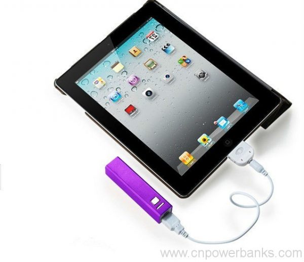 2600mah Aluminium Mobile power bank for ipad 2 Rubber-Oil Finish Mini Power Bank for Everyday Carry