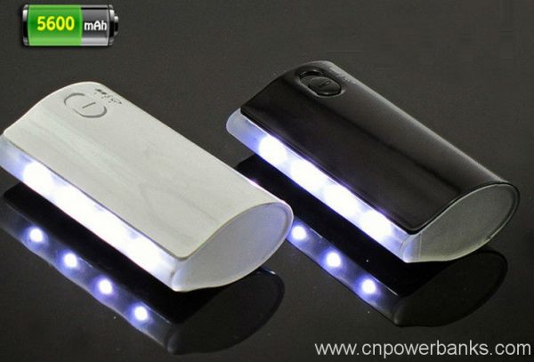 Oil-Injection Slim Power Bank with LED Light