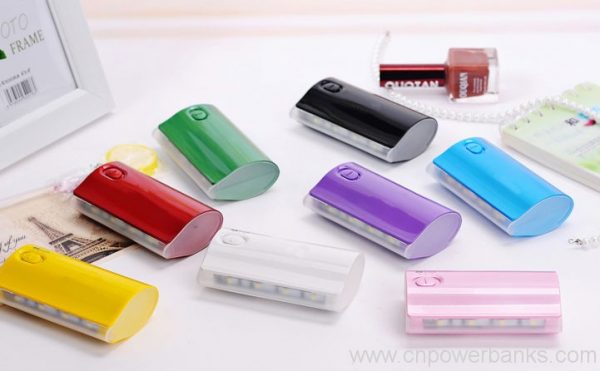 Oil-Injection Slim Power Bank with LED Light