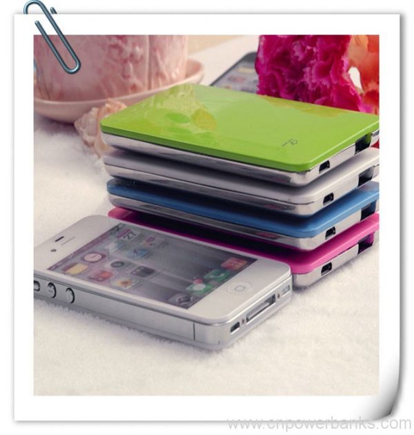 Gift Slim cellphone power bank 4000mAh 2 Slim Gift Power Bank with Safety Protection Chip