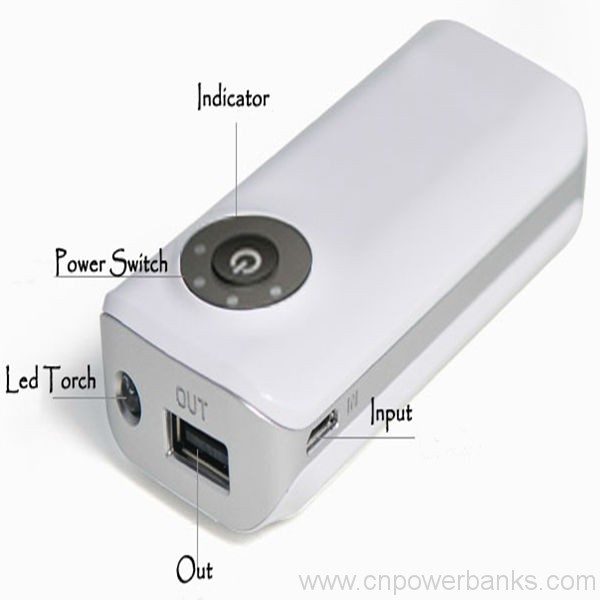 Portable Mobile Power Bank 4000mAh for Mobile Phones 5 Three-LED Indicator Power Bank for Smartphones