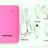 Touch screen switch 4400mah powerbank external laptop battery charger 3 Touch-Switch Power Bank with Double USB Output