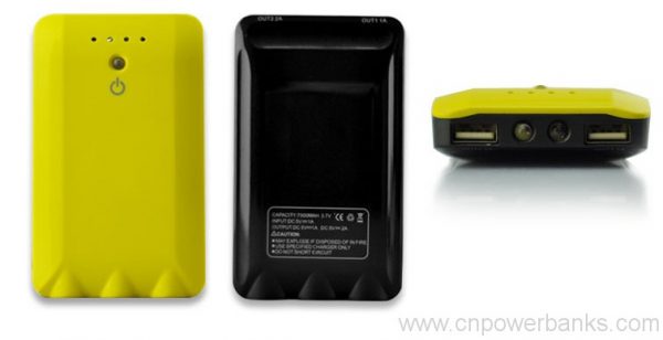 7600mAh External Battery for Phones 3 UV-Coated External Battery Pack for Phones