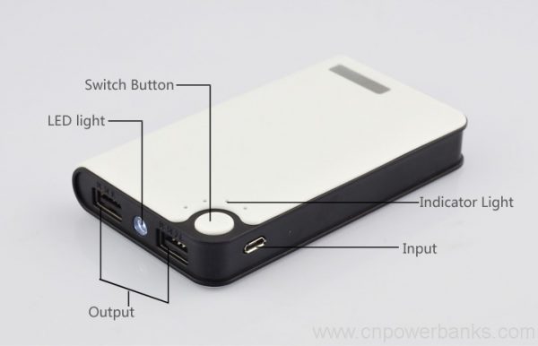 Acrylic-Shell Dual-Output Power Bank