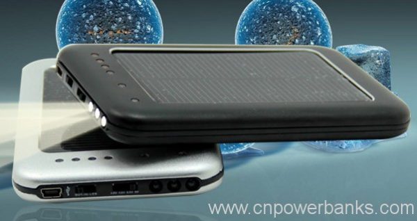 Solar Panel Power Bank with Emergency LED Light