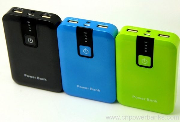 Dual-Port Power Bank with LED Battery Display