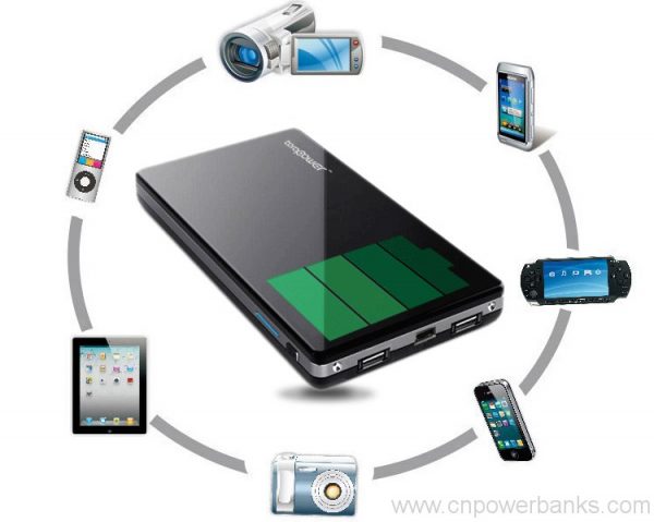 Big promotion 12000mAh Power Bank FOR MOBILE PHONE 5 Slim Profile Power Bank with Two Outputs