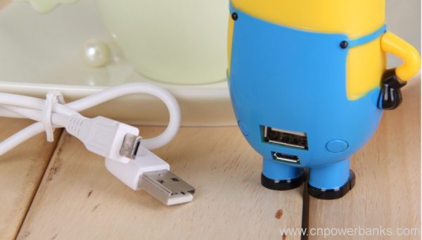 Cartoon Little Yellow Man Mobile Charger 2600mAh Cute Power Bank 4 Cartoon Character Power Bank for Licensed Merchandise