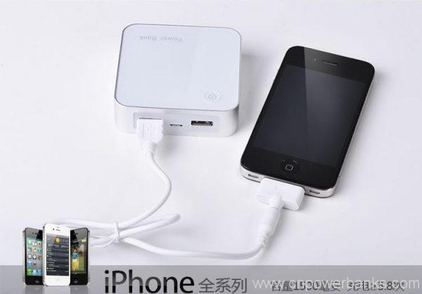 Cube 10000mah Power Bank with Digital Display for Cell phones 4 Cube Power Bank with Digital Display and 8 Tips
