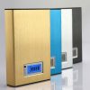Golden high capacity dual usb portable 22000mah power bank for htc samsung iphone nokia Golden Aluminum Power Bank with Dual USB Ports