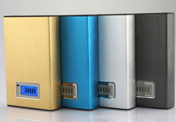 Golden high capacity dual usb portable 22000mah power bank for htc samsung iphone nokia 2 Golden Aluminum Power Bank with Dual USB Ports