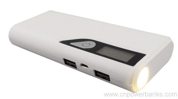 10000mAh Dual USB Portable Power Bank For Cellphone with LED Flashlight 2 Dual-USB Power Bank with LED Flashlight for Campers