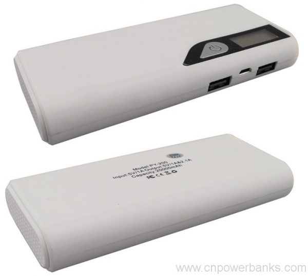 10000mAh Dual USB Portable Power Bank For Cellphone with LED Flashlight Dual-USB Power Bank with LED Flashlight for Campers