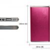 6000mah portable mobile universal USB ultra slim power bank charger 2 Ultra-Slim Aluminum Power Bank with LED Torch