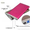 6000mah portable mobile universal USB ultra slim power bank charger 3 Ultra-Slim Aluminum Power Bank with LED Torch