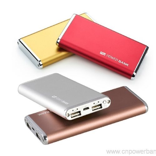 6000mah portable mobile universal USB ultra slim power bank charger Ultra-Slim Aluminum Power Bank with LED Torch