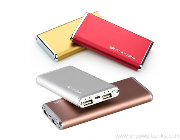 6000mah portable mobile universal USB ultra slim power bank charger Ultra-Slim Aluminum Power Bank with LED Torch