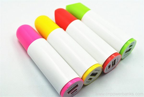 New promotion gift lipstick power bank wholesale 2600MAH 3 Wholesale Lipstick Power Bank for Beauty Promotions