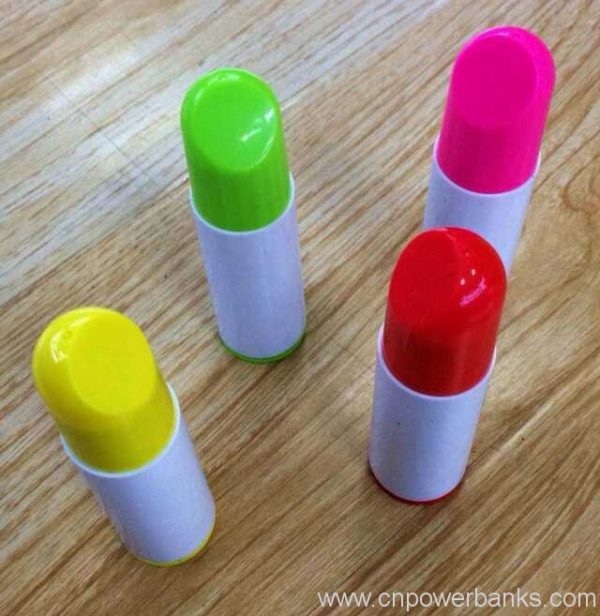 New promotion gift lipstick power bank wholesale 2600MAH 5 Wholesale Lipstick Power Bank for Beauty Promotions
