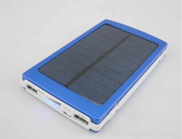 Orange Solar Power Bank with LED Indicator