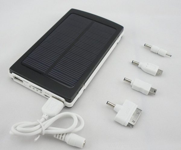 Orange Solar Power Bank with LED Indicator