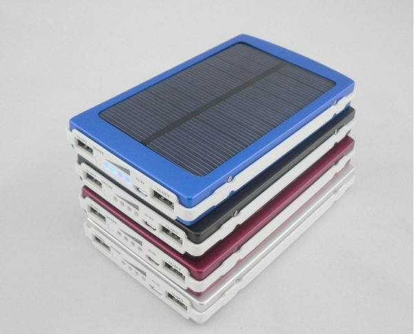 Orange Solar Power Bank with LED Indicator