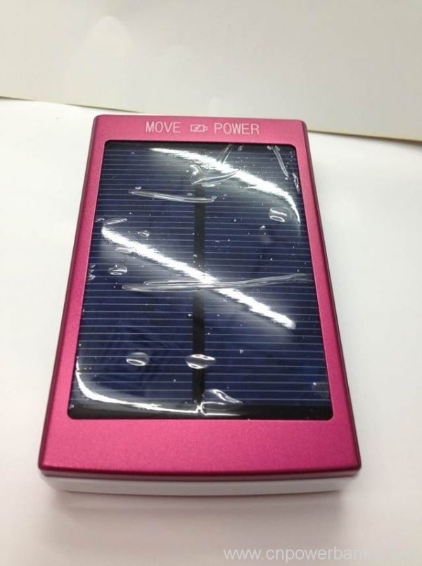 Orange Solar Power Bank with LED Indicator