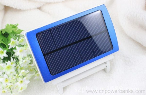 Orange Solar Power Bank with LED Indicator