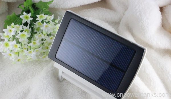 Orange Solar Power Bank with LED Indicator