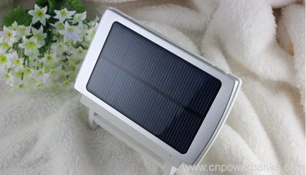 Orange Solar Power Bank with LED Indicator
