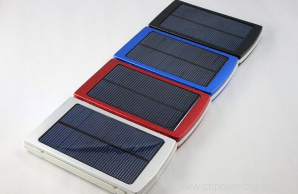 Orange Solar Power Bank with LED Indicator