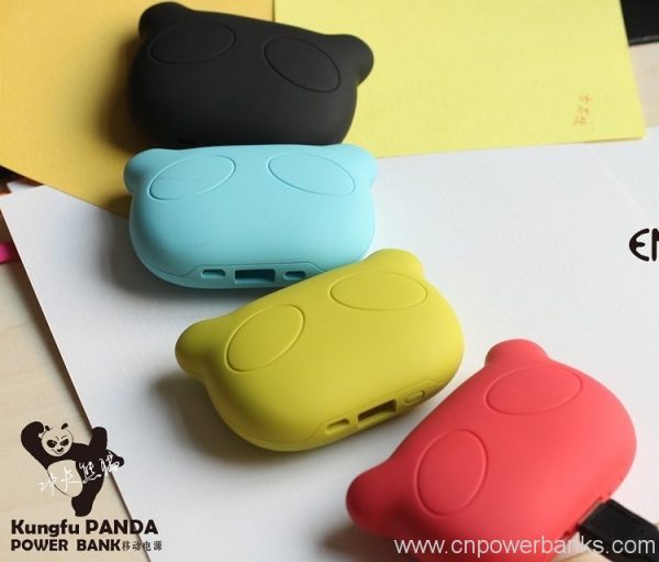 3000mAh External Battery Charger Cartoon Panda Head Power Bank for Apple /Samsung/ Nokia /Sony 6 Panda-Head Cartoon Power Bank for Gift Retail