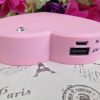 Lovely heart 5200mAh portable charger for Samsung/Iphone and all the smartphones 4 Aluminum Heart Power Bank for Couple Gifting