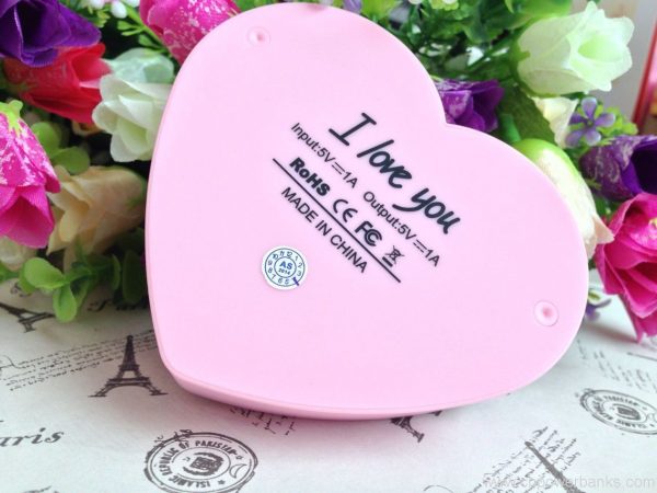 Lovely heart 5200mAh portable charger for Samsung/Iphone and all the smartphones 5 Aluminum Heart Power Bank for Couple Gifting