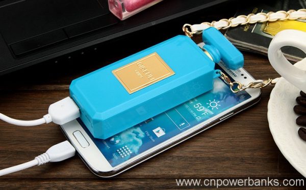 Perfume bottle power bank battery charger for phone, psp, mp4 2 Perfume-Bottle Power Bank for Beauty and Travel Retail