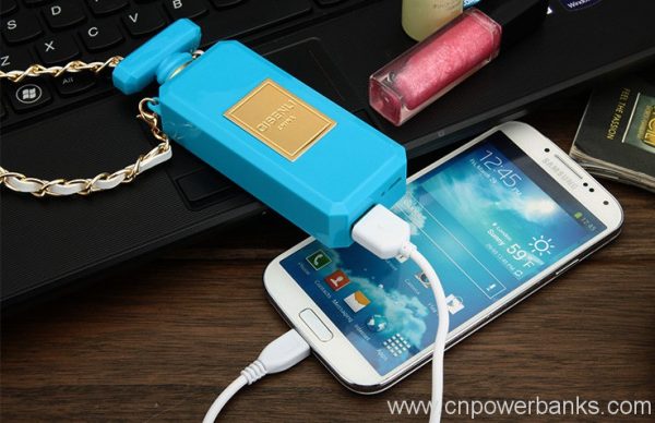 Perfume bottle power bank battery charger for phone, psp, mp4 6 Perfume-Bottle Power Bank for Beauty and Travel Retail