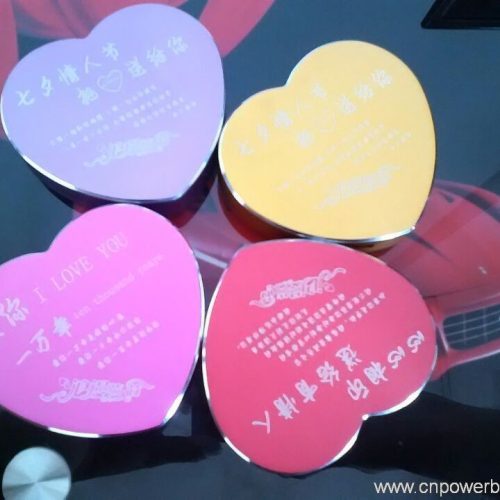 9000mah heart shape Power banks 3 High-Capacity Heart Power Bank for Event Suites