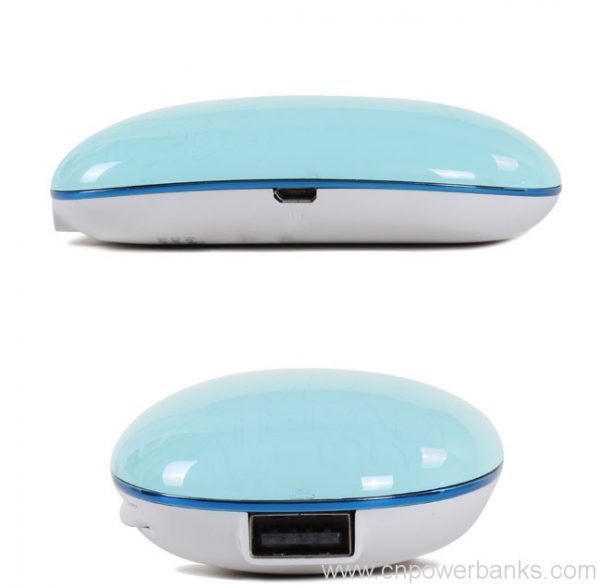 Crystal Stone 5200mAh smart power bank with slide touch key 3 Pebble Touch-Key Power Bank with Crystal Finish