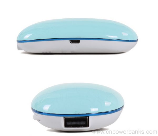 Crystal Stone 5200mAh smart power bank with slide touch key 4 Pebble Touch-Key Power Bank with Crystal Finish