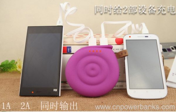 Mini snail power bank Portable power bank Universal mobile charger 2 Snail Shape Power Bank for Gift Shop Shelves