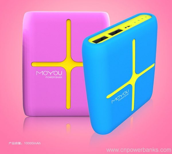 Original 10000mAh Contrast Color Power bank Two Color Backup Battery Pack Mobile Power Charger 4 Two-Tone Power Bank with Swappable Silicone Skin