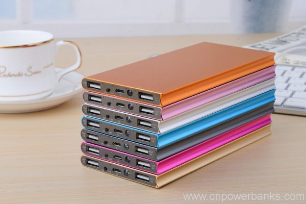 Super Slim 20000mah Portable Porket Power Bank With Colors available 3 Super Slim Dual USB Power Bank for Travel Retail