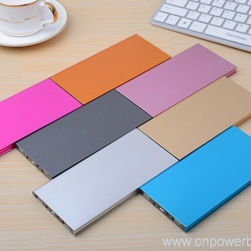Super Slim 20000mah Portable Porket Power Bank With Colors available Super Slim Dual USB Power Bank for Travel Retail