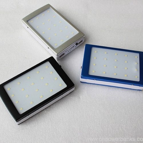 Solar Camp Light Power Bank with Dual USB