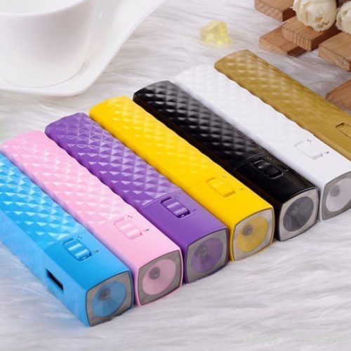 LED Light 2600mAh Mascara Cream Pattern Mobile Power Bank for iPhone htc Samsung Mascara Power Bank with LED Light for Beauty Retail