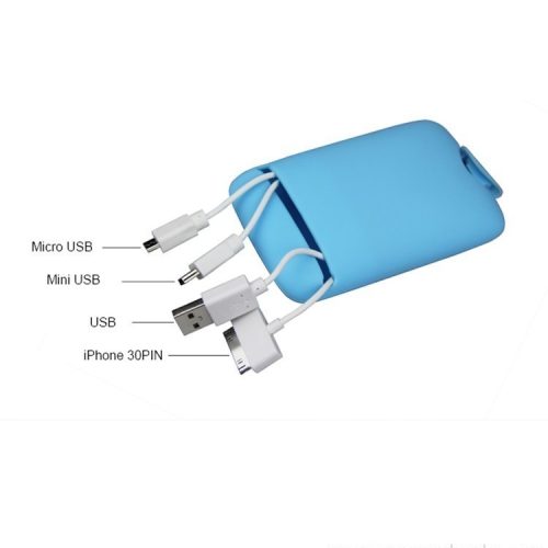 3000mAh Built in cable 4 in 1 portable Mobile Power Bank 5 4-in-1 Built-in Cable Charging Hub for Families