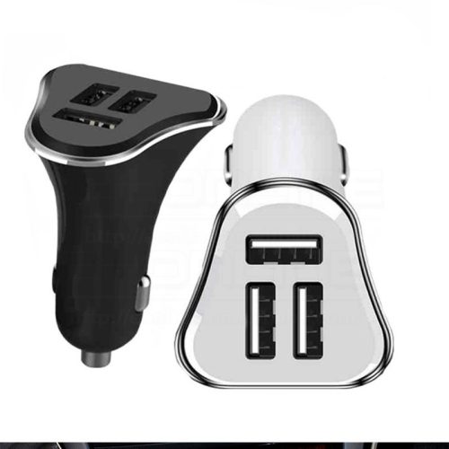 2 in 1 Micro/8 pin USB Data Cable for iphone charger mobile 4 Three-Port Car Charger Kit with 2-in-1 Cable