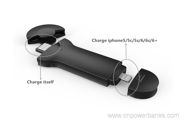 ミニ電源キー ワイヤレス緊急充電器電源銀行 400mAh - Hengye