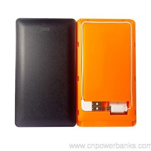 Thin Emergency Power Bank with Built-in Leads