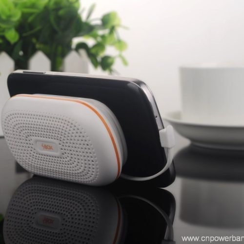 Speaker Power Bank 3000mAh with Built-In Cable